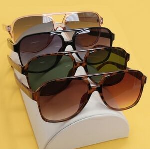Oversized Retro Sunglasses | Square Frame | UV400 | Trendy Boutique Shades | NEW